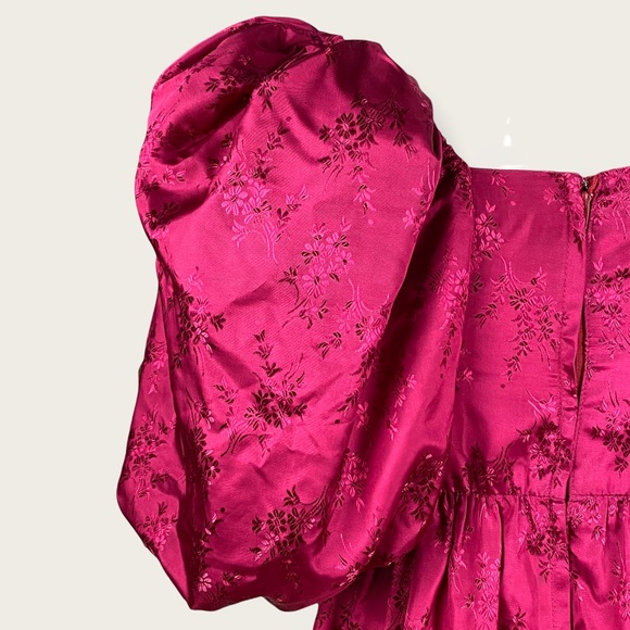 Vintage 80’s House of Nu-Mode Puff Jacquard Gown - Picture 7 of 16